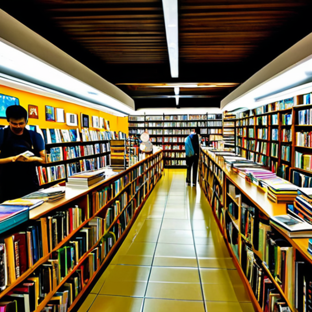 태국의 현대 문학 발전 - Independent Bookstore**

"A vibrant independent bookstore in Bangkok, filled with people browsing sh...