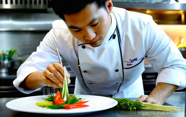 태국의 고급 요리 코스 - Luxurious Thai Fine Dining Interior**
An elegant and serene interior view of a Michelin-starred Tha... 태국의 고급 요리 코스 - Luxurious Thai Fine Dining Interior**
An elegant and serene interior view of a Michelin-starred Tha...