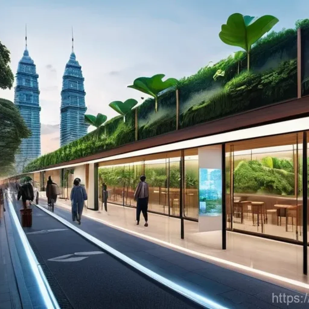 태국의 미래 도시 비전 - **Prompt:** A vibrant, futuristic cityscape in Thailand at dusk, showcasing advanced urban planning ...