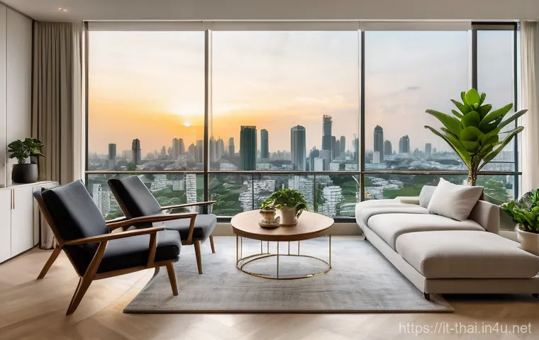 태국에서 부동산 구매 - **Image Prompt: Modern Condominium Living in Bangkok**
    "A bright, contemporary condominium livin...