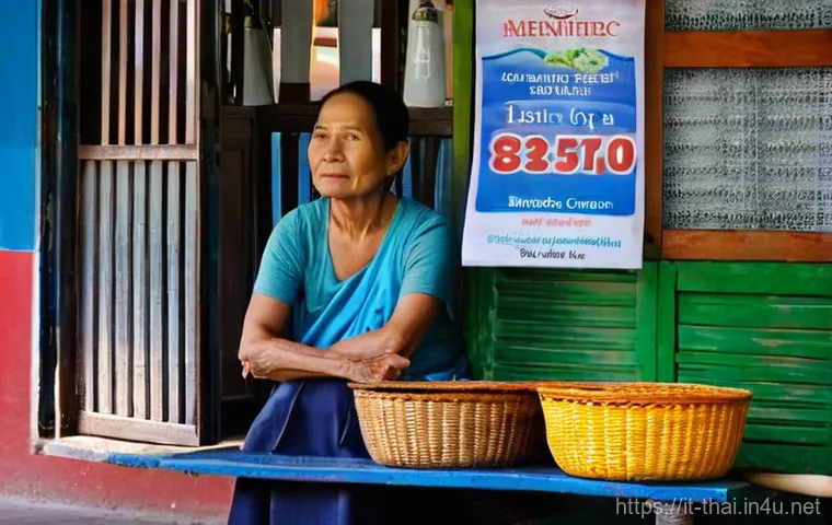 태국의 빈곤율 현황 - **Image Title: Echoes of a Silent Market**
**Prompt:** A medium shot of a weathered, middle-aged...