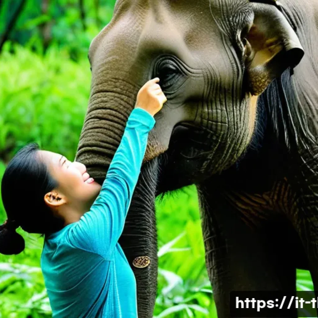 태국에서 흔한 사기 사례 - **Prompt 1: Ethical Elephant Sanctuary Encounter**
A female tourist, approximately 25-35 years o...