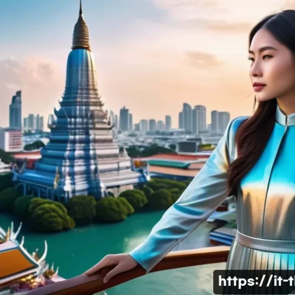 태국에서 열리는 국제 세미나 - **Prompt 1: Thailand's Digital Bloom**
    "A vibrant and futuristic cityscape of Bangkok, blending ...