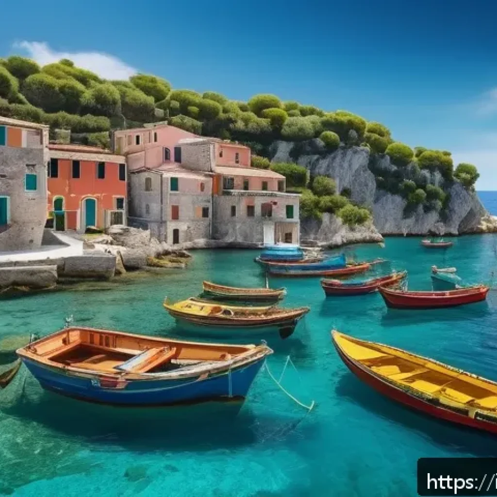 태국의 해양 보호 활동 - A vibrant coastal village in Italy where local fishermen, dressed in traditional yet practical cloth...